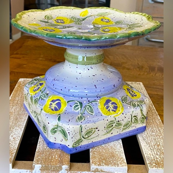 Julie Ueland and Enesco ceramic  pillar candle holder/plate/riser - Picture 1 of 7